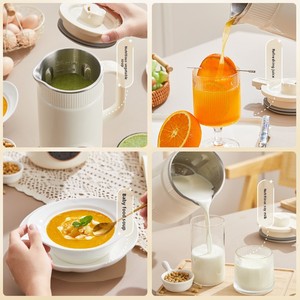 Machine à lait de soja entièrement automatique multifonctionnelle, nouveau modèle, avec chauffage et mixeur haute vitesse, sans cuisson, sans filtration, intelligente pour bébé - Product Image 4