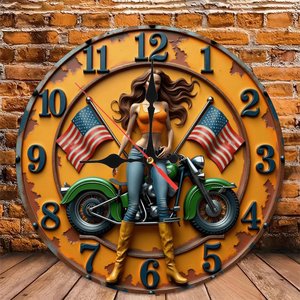 Round Wooden Wall <b>Clock</b> 25x25Cm Natural Wood Grain Silent Non Ticking Home Farmhouse Decor - Product Image 5