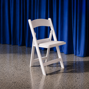 Chaise de salle à manger moderne pliable en résine avec pieds en bois blancs pour la maison, le bureau, le bar, l'appartement, l'entrepôt et l'extérieur - Product Image 1