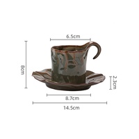 Mug en céramique blanc minimaliste 10oz Tasse à thé en porcelaine Passe au lave-vaisselle pour le bureau et la maison