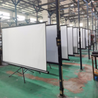 Écran projecteur trépied portable 96 "* 96" Format carré 1:1 pour la maison, le bureau et l'extérieur