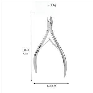 En stock, vente en gros, coupe-cuticules D501 en acier inoxydable plaqué argent et or, pour l'élimination des cuticules des doigts et des <span class=keywords><strong>ongles</strong></span>, ouverture large - Product Image 2