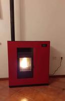 Poêle à granulés de bois gainé 12kw chauffage à air avec ventilation soufflante
