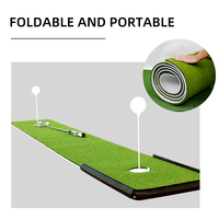 Konday golf intérieur pratique mettre tapis tour Grade gazon sensation PP herbe putting green ensemble avec mât arrière-cour taille personnalisée