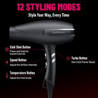 Sèche-cheveux professionnel FirePhoenix F3 MAX PRO, commande en gros, 3000W BLDC, léger 490g, séchage rapide, sèche-cheveux de salon