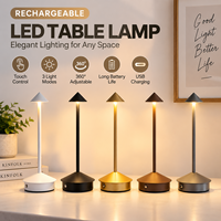 Lampe de table sans fil rechargeable moderne, commande tactile, lumière d'ambiance LED, lampe de bureau à charge USB pour restaurant, hôtel, bar