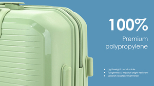 Vente directe du fabricant, ensemble de bagages <span class=keywords><strong>en</strong></span> PP, surface résistante aux rayures, roulettes multidirectionnelles à 4 roues, léger, moderne - Product Image 3