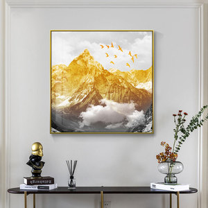 Peinture murale encadrée sur mesure, peinture abstraite à l'<span class=keywords><strong>aquarelle</strong></span>, peinture d'hôtel pour la décoration intérieure, vente en gros - Product Image 4