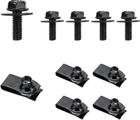 Lot de 10 attaches universelles pour voiture, assortiment de vis hexagonales, écrous en U et clips – Offre spéciale