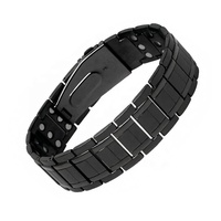 Pulsera Cuántica de Salud con Iones Negativos para Hombre, de Acero Inoxidable, con Correa Ajustable, Joyería Magnética para el Cuidado de la Salud y Alivio del Dolor