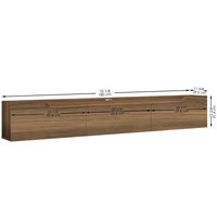 Kainice Meuble TV Mural Flottant Moderne en Bois Massif avec Support et Tiroir Relevable pour Salon