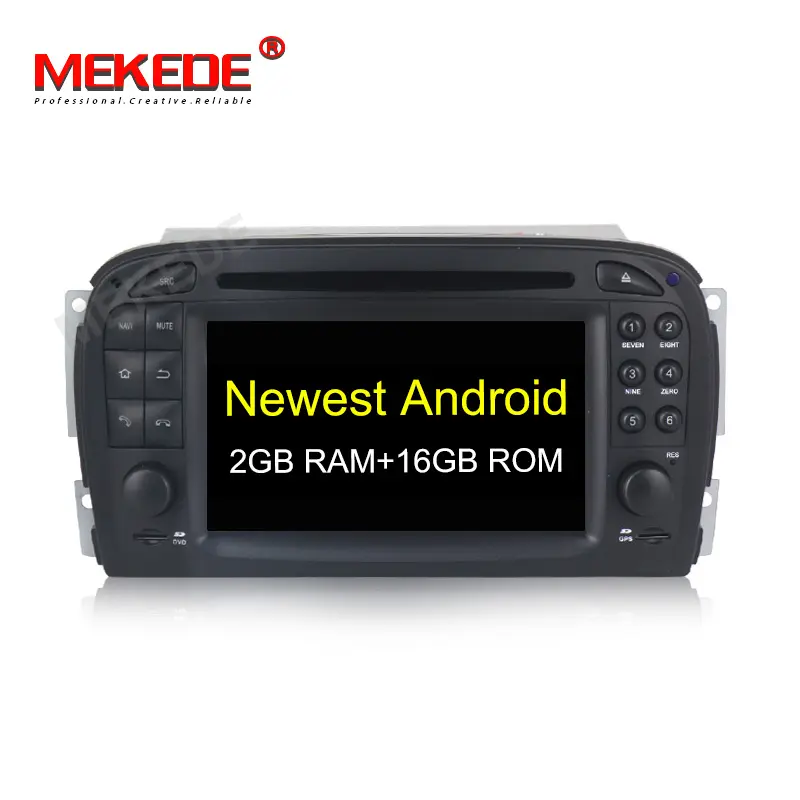 MEKEDE Yeni Android Dört Çekirdekli Araba DVD OYNATICI Için Benz SL R230 SL500 01-07 2G + 16G ROM GPS Navigasyon Stereo Multimedya RDS SWC