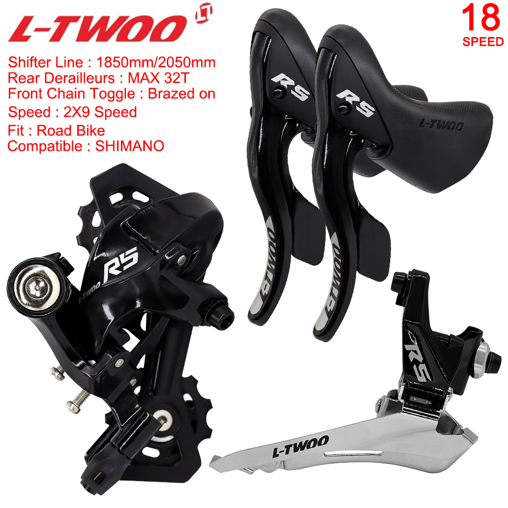 L-TWOO R5 2x9ドロップ左2段 右9段セット　ワイヤー引きブラック L-TWOO R5 2x9ドロップ左2段 右9段セット ワイヤー引きブラック L-TWOO