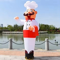 Danseur gonflable d'air de chef pour le chef gonflable fait sur commande de main d'agitant de la publicité de restaurant