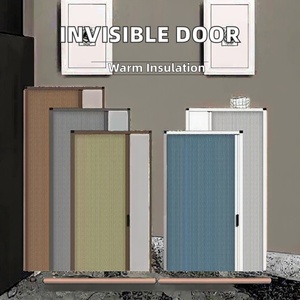 Porte pliante rétractable à isolation thermique invisible, sans perçage requis - pour la cuisine, le salon, la chambre à coucher, la cloison - Product Image 2