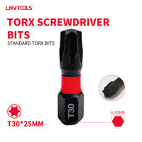 LJ-25a Pasokan Pabrik Mata Obeng Torx Baja Ujung Tunggal Tanpa Lubang 25mm Lapisan Oksida Hitam OEM DIY Perkakas Magnetik Industri Bengkel