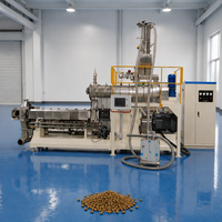 Extrudeuse pour aliments pour poissons en acier inoxydable, machine automatique broyeur à double vis pour aliments flottants