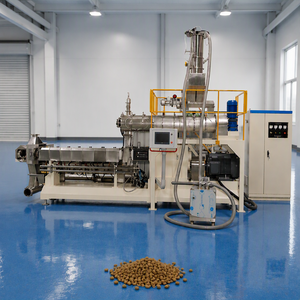 Extrudeuse pour aliments pour poissons en acier inoxydable, machine automatique broyeur à double <span class=keywords><strong>vis</strong></span> pour aliments flottants - Product Image 1