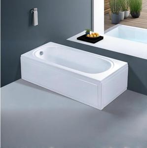 Baignoire encastrable de luxe moderne en acrylique blanc de 1,8 m <span class=keywords><strong>avec</strong></span> drain intégré, rectangulaire, pour hôtel, <span class=keywords><strong>appartement</strong></span>, écologique - Product Image 1