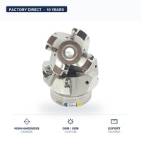 Outils de fraise à 90 degrés CNC Fraise hexagonale double face 42CrMo à faible résistance WNMU080608 4 INSERT OEM ODM pris en charge