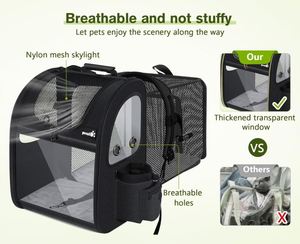 Free Sample Soft Sided Carring Luggage <b>Cat</b> <b>Bag</b> Pet <b>Carrier</b> Pet Trolley <b>Bag</b> <b>Carrier</b> With Wheels - Product Image 3