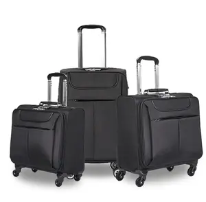 Custom 16 18 20 Inches Business Carry-On Trolley Bag 4 Wheels Password Lock Spinner Small Soft Suitcase Luggage