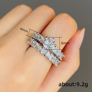 Anello da Donna F1641 in Oro Bianco con Diamante Taglio Brillante Rotondo Colore G Naturale Gioiello di Fidanzamento - Product Image 5