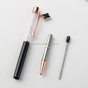 Hermoso regalo de tendencia 2023 ventas al por mayor brillo personalizado colorido clic bolígrafo con flor para vacaciones niñas mujeres regalos - Product Image 2