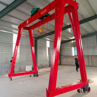 Grue portique mobile pliable 2 tonnes à hauteur réglable avec palan électrique CE ISO pour atelier