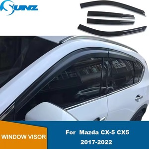 YCSUNZ Deflectores de ventana Hoja acrílica Visor de puerta Escudo de lluvia Negro para <span class=keywords><strong>Mazda</strong></span> CX5 <span class=keywords><strong>2018</strong></span> 2019 <span class=keywords><strong>Accesorios</strong></span> - Product Image 4