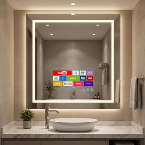 Espejo de Baño Inteligente Impermeable de 19, 22 y 26 Pulgadas con TV HD, Luz Frontal/Trasera, Pantalla Táctil, Compatible con Descarga de Contenido Personalizado - Product Image 3