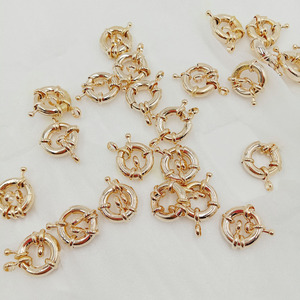 <span class=keywords><strong>Fermoir</strong></span> à boucle de marin en plaqué or 18k, 10 pièces de haute qualité, pour la fabrication de bijoux, <span class=keywords><strong>fermoir</strong></span> à bout de cordon, pour collier ou <span class=keywords><strong>bracelet</strong></span>, 17 mm - Product Image 4