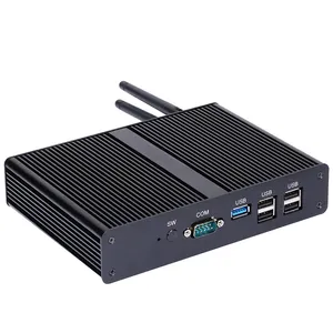 Недорогой мини-ПК системный блок Tv Box в Tel Cele Ron J1800 J1900C Micro Home Win10 офисный компьютер с 1LAN двойным дисплеем 5USB 2COM