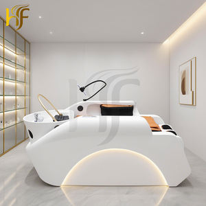 Mueble para Salón de Belleza Silla Lavacabezas Reclinable con Masaje Eléctrico Cama de Spa para Champú - Product Image 2