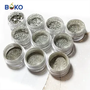 Bulk Silver Glass Flake Powder Shining Glitter Flakes Pigments for Nails Decoration