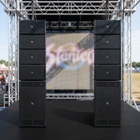 HA2 Enceinte Line Array active professionnelle en contreplaqué pour extérieur, simple 10 pouces 300W/1200W, noire, équipement complet pour salle de classe