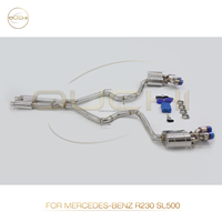 OUCHI Edelstahl Auspuff Catback Für Mercedes Benz R230 SL500 5.5L Mit Schall dämpfer ventilen Rohre Auspuff Auto Racing Teile