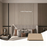 Panneau ondulé en fibre de bambou M137 de longueur personnalisée pour la décoration intérieure des restaurants et des magasins de détail