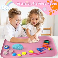 Tapis en silicone pour les arts et l'artisanat pour enfants, 24"x16", tapis en silicone réutilisable pour le sable, la peinture, les travaux manuels