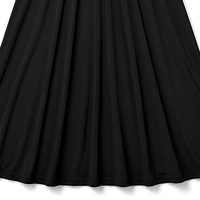 Robe midi en jersey mat respirant, coupe trapèze unie, longueur mi-mollet, pour l'été, pour l'Europe et les États-Unis
