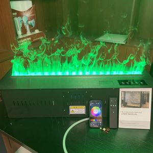 Chimenea colgante eléctrica con Control <span class=keywords><strong>de</strong></span> aplicación, fuego inteligente integrado, <span class=keywords><strong>vapor</strong></span> <span class=keywords><strong>de</strong></span> <span class=keywords><strong>agua</strong></span> 3D, limpieza <span class=keywords><strong>de</strong></span> <span class=keywords><strong>vapor</strong></span> sin chimenea para decoración del hogar - Product Image 4