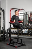 Barre de traction réglable en acier, station de dips et tour de musculation pour la maison – Vente directe usine – Pour le sport et le divertissement