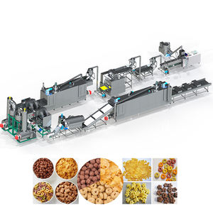Nuevo botón controlado de acero inoxidable de alta velocidad 300 kg/h capacidad copos de maíz maquinaria para hacer desayuno línea de cereales - Product Image 1