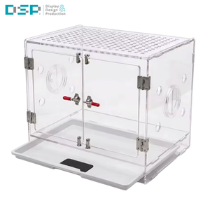 DSP Vietnam Factory Custom Acrylic Pet Cage Furniture Style Clear Dog House with 3 Openable Doors Fully Rinseable Pet Enclosure - Product Image 4