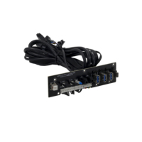 Interfaz de placa frontal montada en Panel USB, 3 puertos USB 3,0, tipo C, interruptor de luz y Cable de auriculares de micrófono para la placa base de corte de chasis