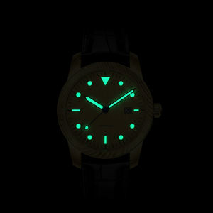 Montre-bracelet en acier Damas forgé pour hommes, étanche 200M, lumineuse, automatique, mouvement mécanique 9015, logo personnalisé, fabricant - Product Image 4