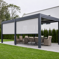 Kits de toiture à persiennes de haute qualité, pergola extérieure motorisée à commande à distance, aluminium bioclimatique, motorisation électrique