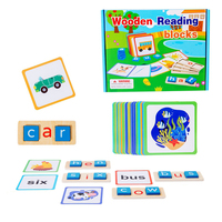 QINGTANG – blocs de lecture en bois, voyelle courte en bois, tri des lettres, jeux d'orthographe pour les tout-petits
