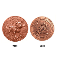 Pièce de collection 1 oz .999 en cuivre fin, motif Chien de garde mécanique hydraulique, style Steampunk, Médaille commémorative, Art cybernetique, Cadeau pour homme