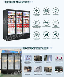 <span class=keywords><strong>Lg</strong></span> Réfrigérateur Porte en verre Congélateur <span class=keywords><strong>vertical</strong></span> Crème glacée réfrigérée Vitrine de présentation Ventilateur de refroidissement Vitrine Réfrigérateur - Product Image 5